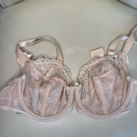 NWT ALEGRO Lingerie Innocent Lily Lace Bra in “Skin” Nude Unlined Underwire 36C - Picture 15 of 16